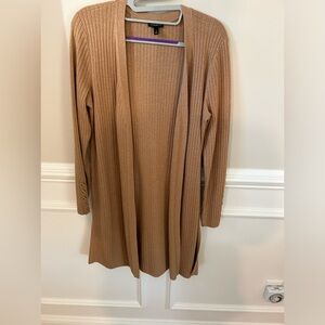 Talbot’s open front camel sweater